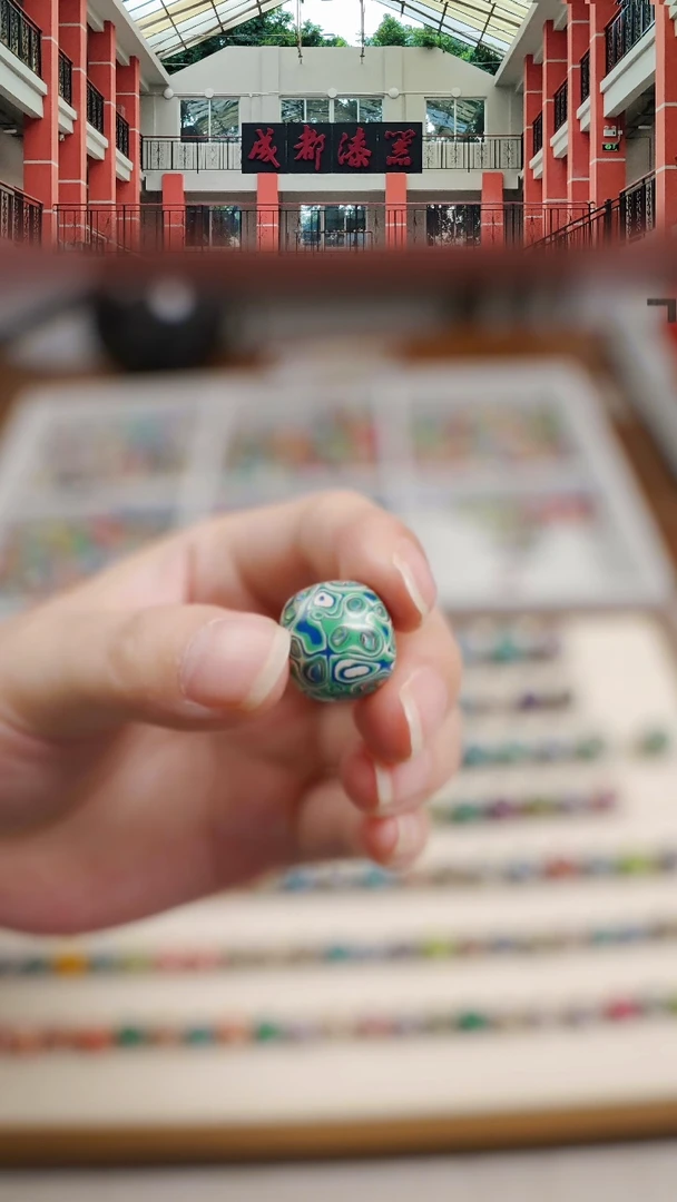 大漆桶珠1.5绿金