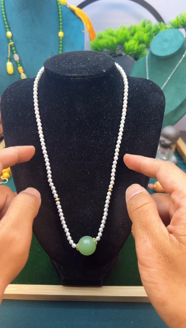 淡水珍珠14K金镶嵌颈饰X358