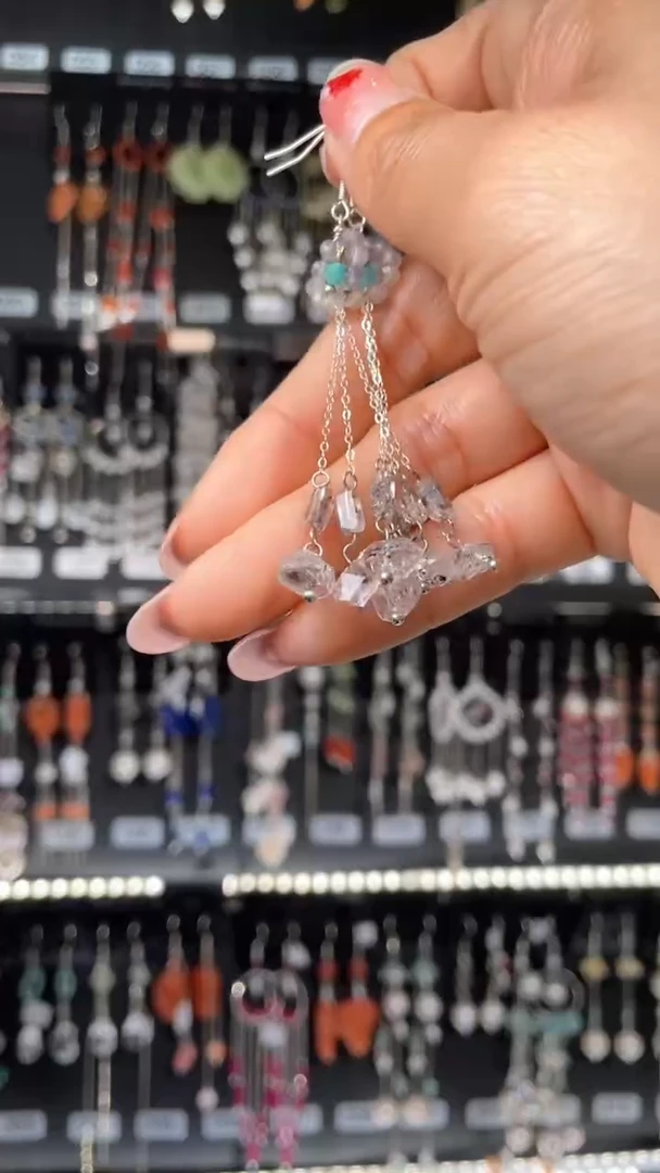 紫晶耳饰银S925镶嵌CHEN.GL