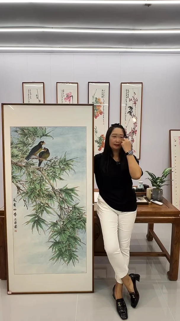 国画张光南 170*80   竹子 工笔画