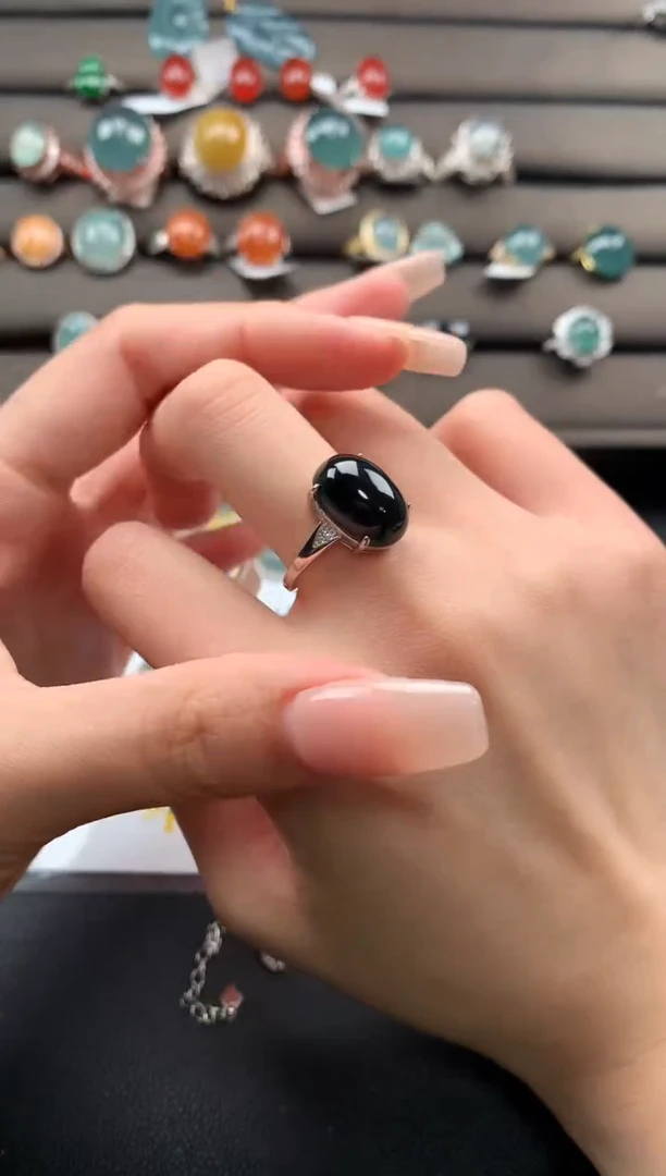 【闪购商品】翡翠戒指银S925镶嵌23131231