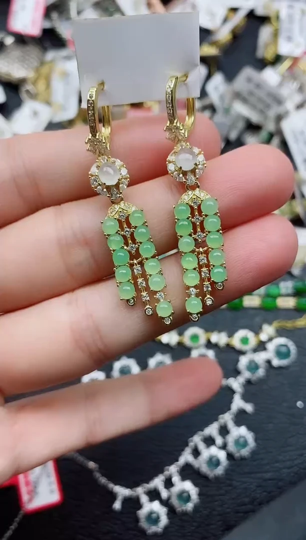 银S925镶嵌戒指翡翠1