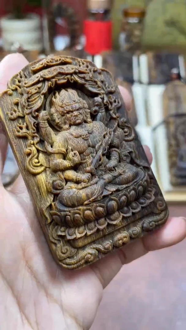 木木雕款芽庄十二生肖守护 不动明王 8cm 送养香瓶