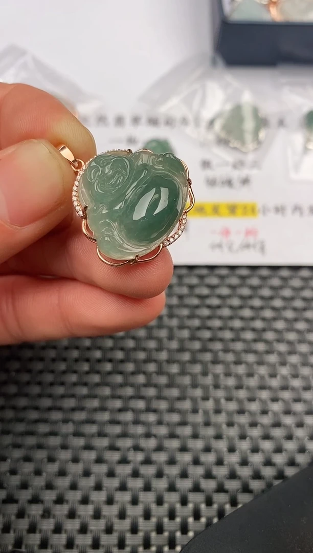 【闪购商品】翡翠颈饰银S925镶嵌挂件
