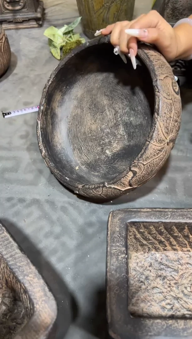 陶土【火山泥】荷韵盆