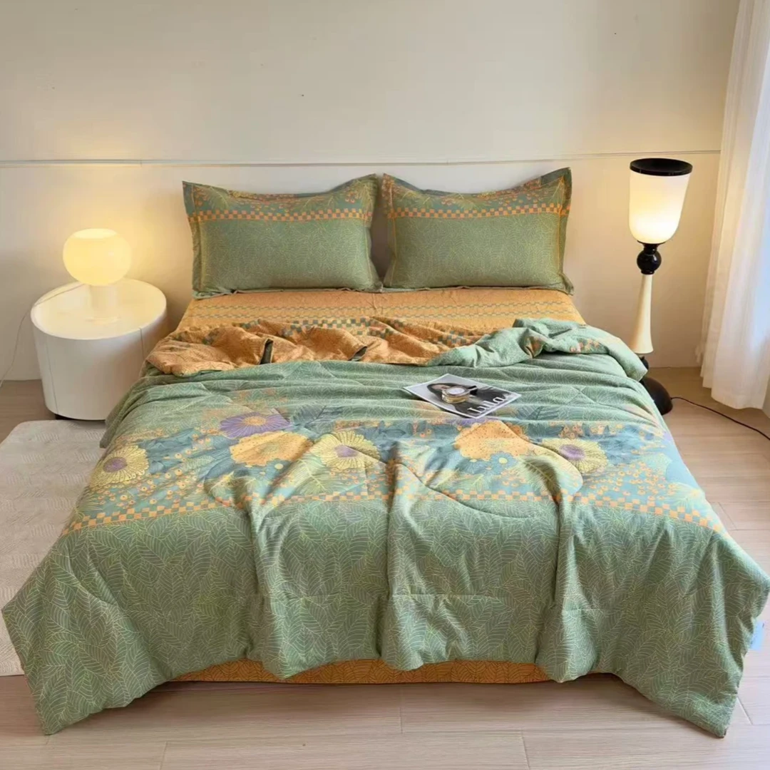 双层纱新疆棉夏被四件套--秋日暖阳