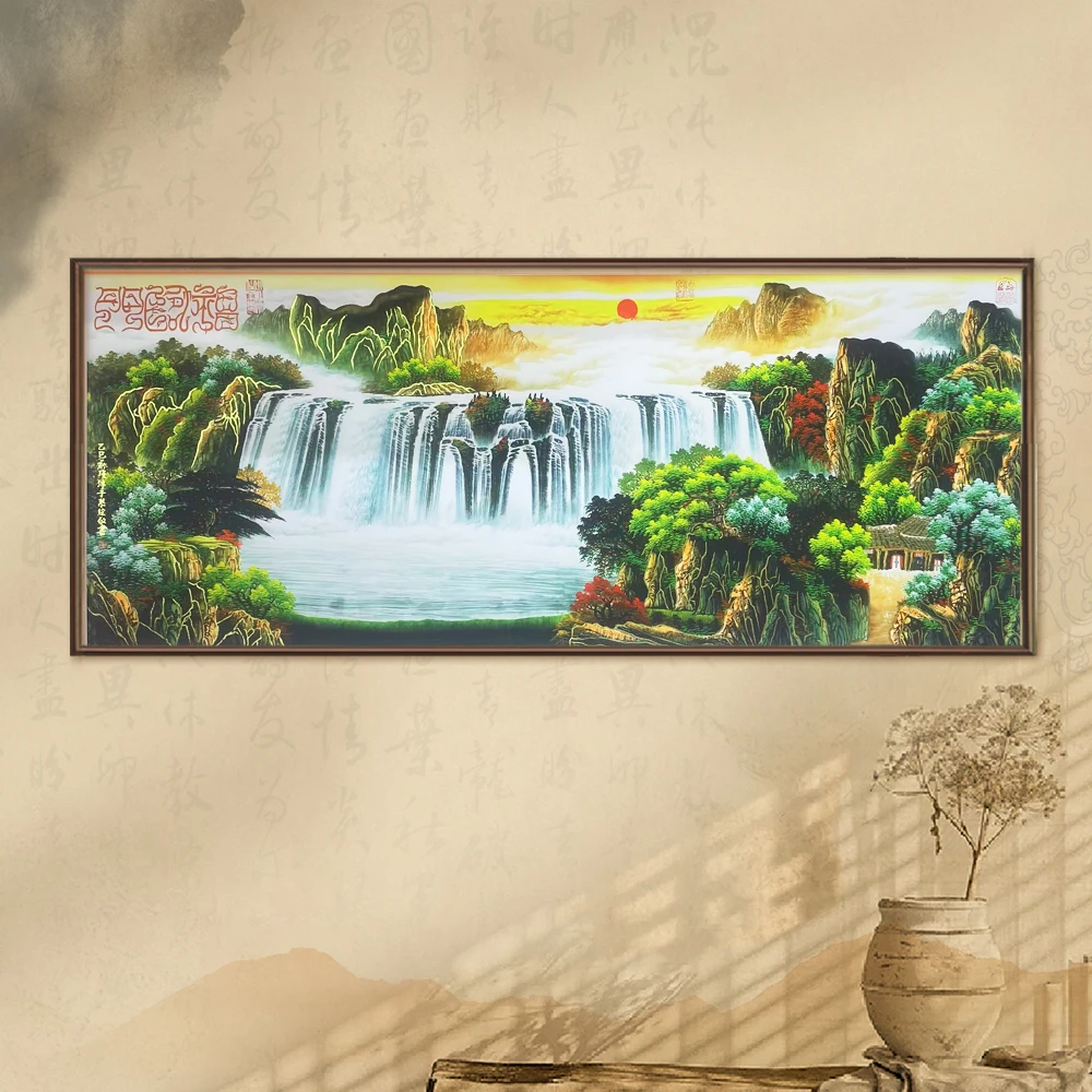 葛溪月老师展览代表作品—《日照金山图》
