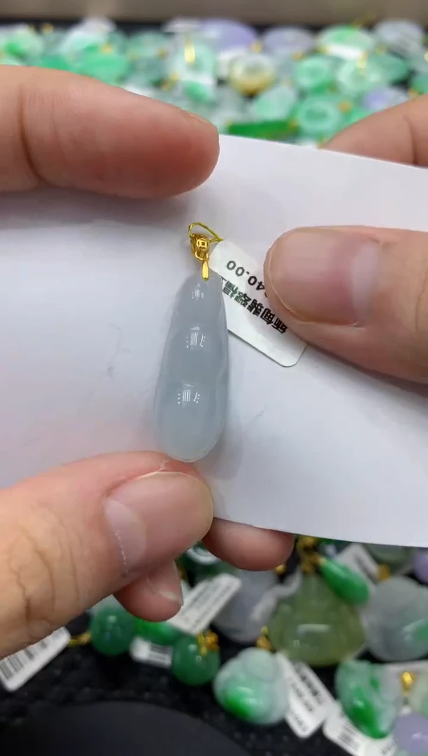 颈饰未镶嵌翡翠天然缅甸翡翠A货
