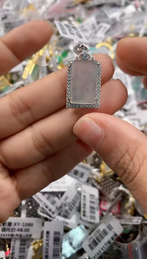 银S925镶嵌戒指翡翠111       2