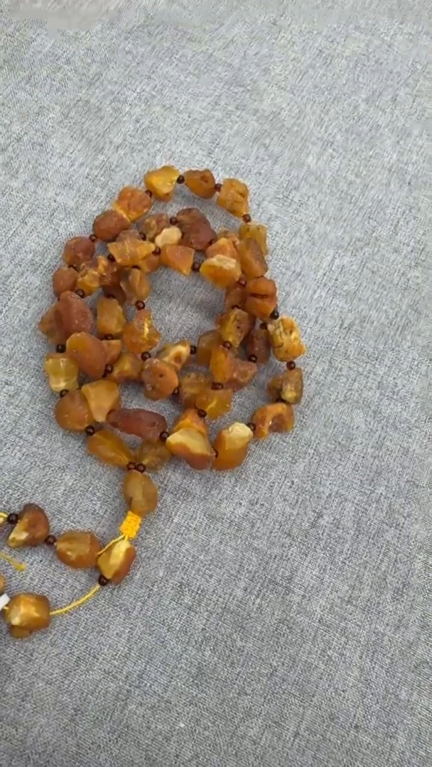 琥珀颈饰未镶嵌96秒拍号 假一罚三