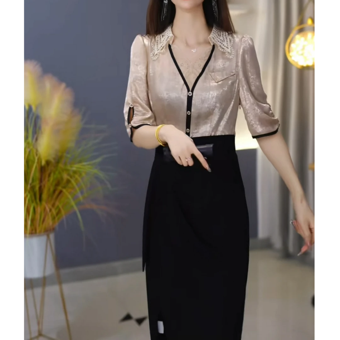 亿亿衣橱2025初秋优雅气质时尚减龄休闲显瘦连衣裙