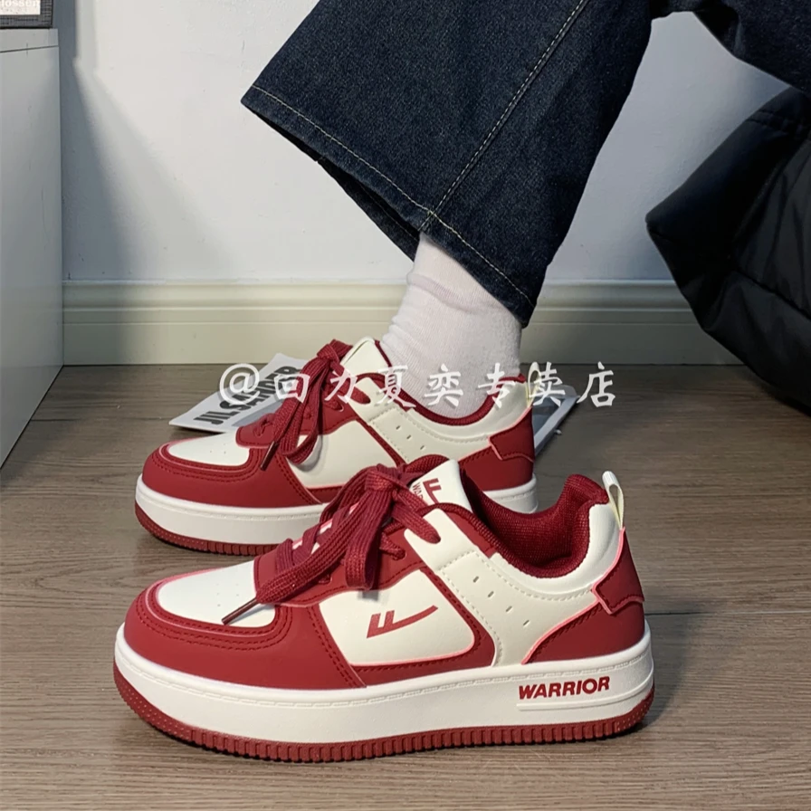 Warrior/回力新款透气板鞋男女同款时尚百搭学生鞋休闲超火小白鞋