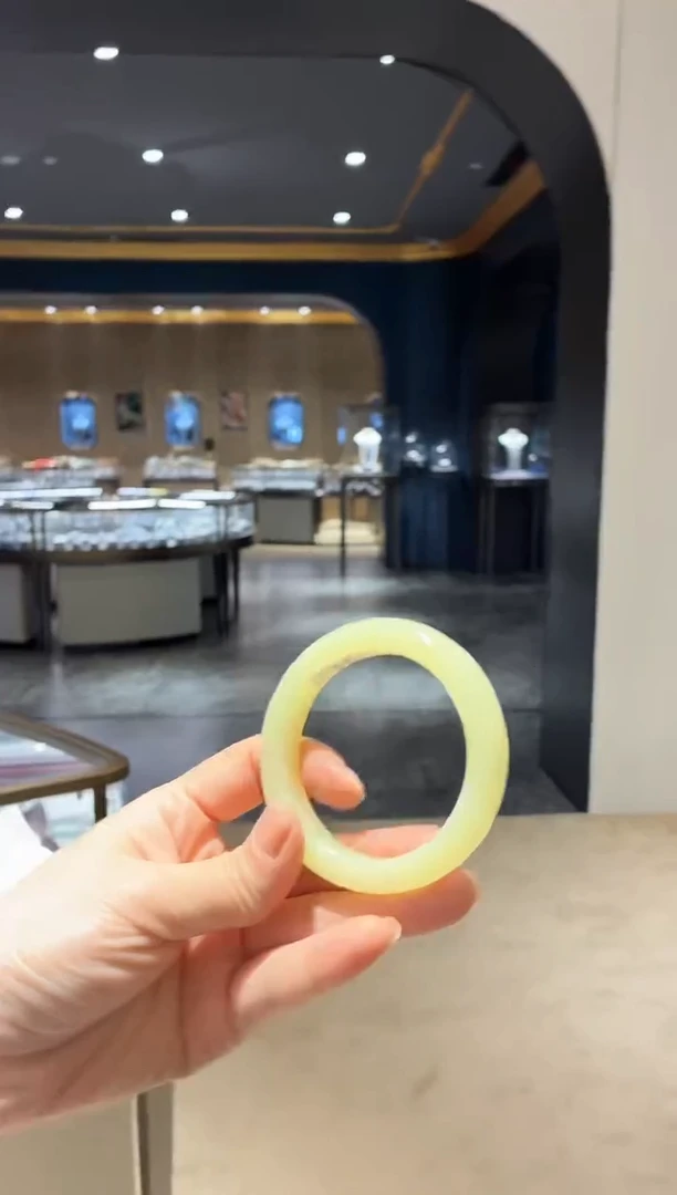 未镶嵌手镯和田玉122【棉】不退不换圈口55