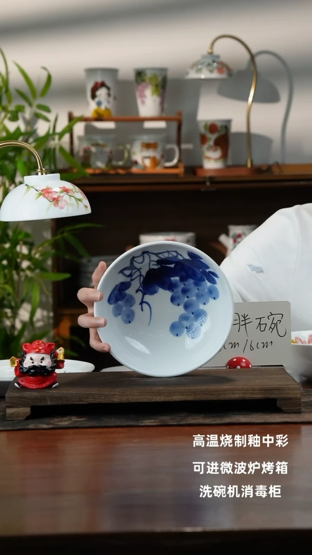 景德镇手绘釉中彩（食品级）大胖碗