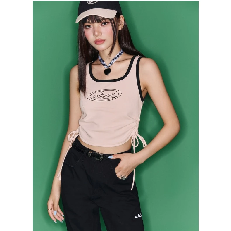 S3003【马琦尧专属】CHUU秋季女装字母设计外穿百搭套头简约背心-Y