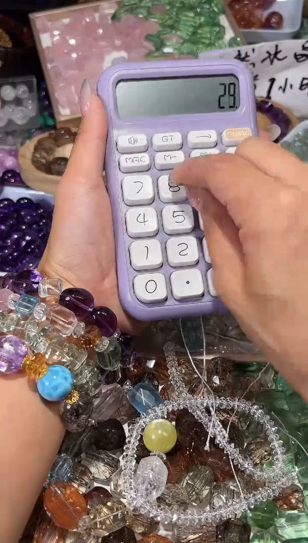 水晶手串未镶嵌绿**走白水晶隔珠卡8一条拍3