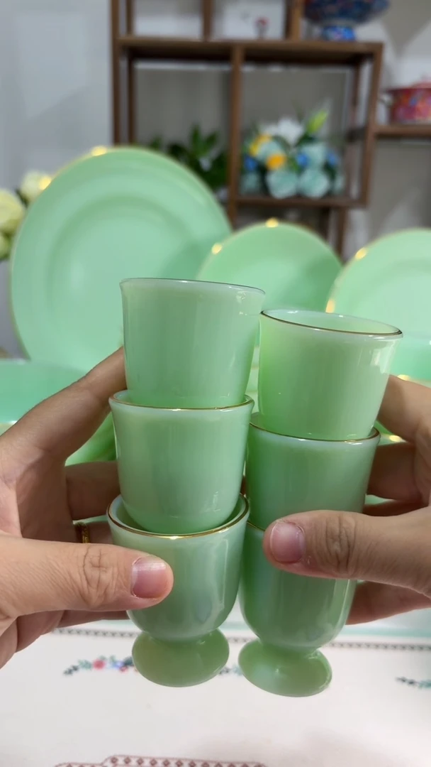 玉瓷酒杯6个  【贝美】