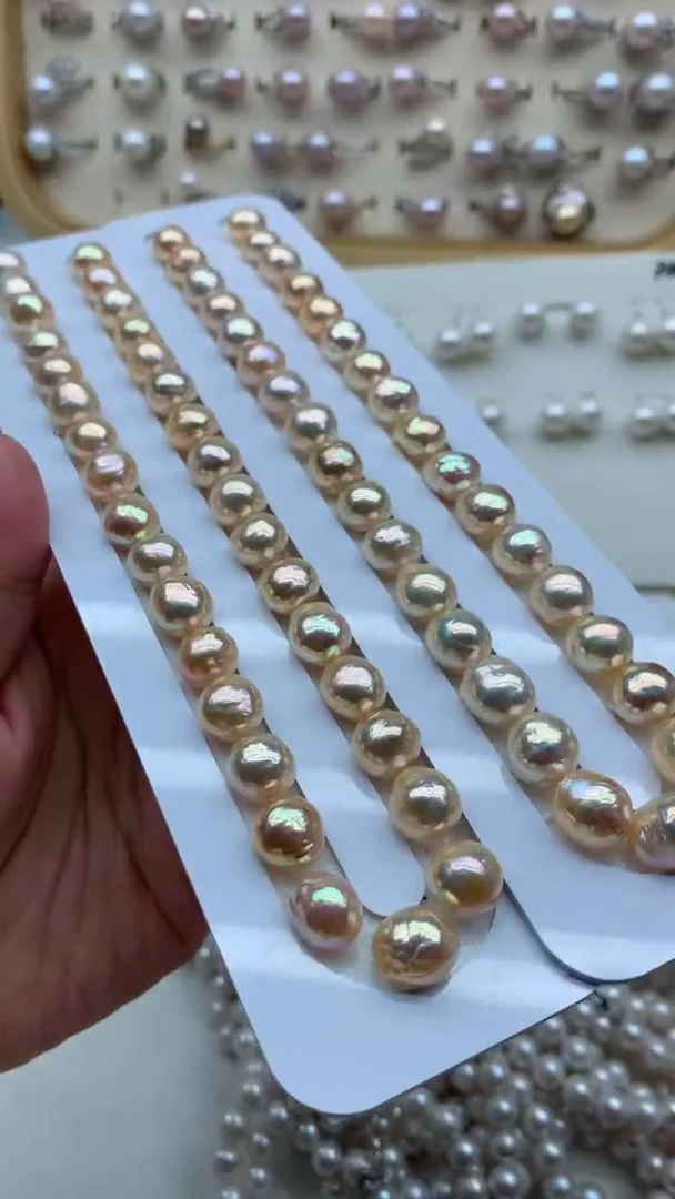 项链银S925镶嵌淡水珍珠多样性发其一，非无暇