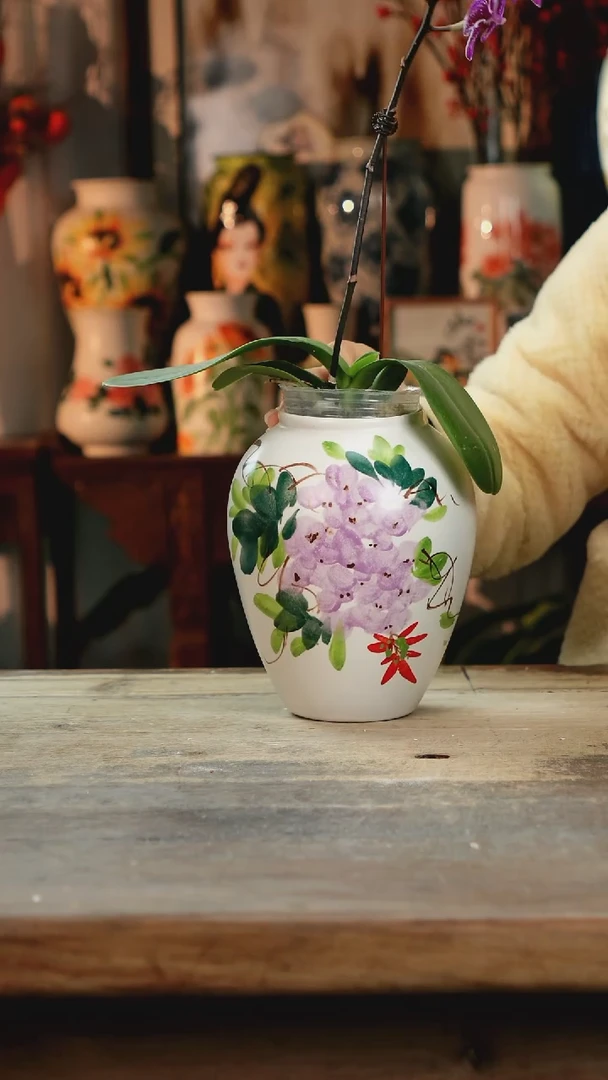 【闪购商品】瓷片景德镇纯手工釉下彩精品花瓶