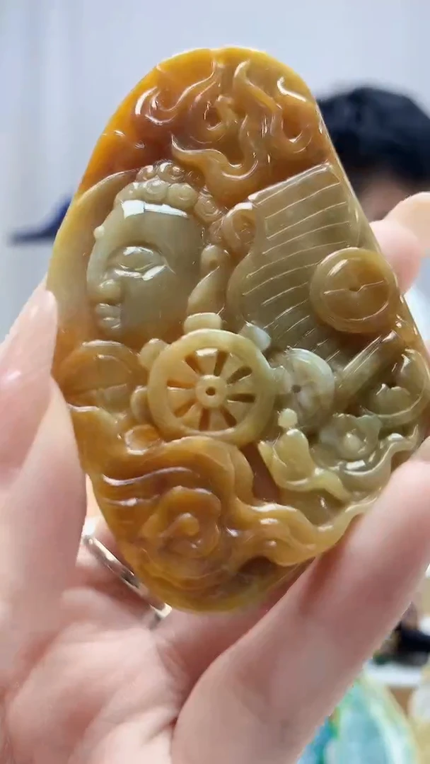 未镶嵌定制翡翠5028DD-毛货挂件173