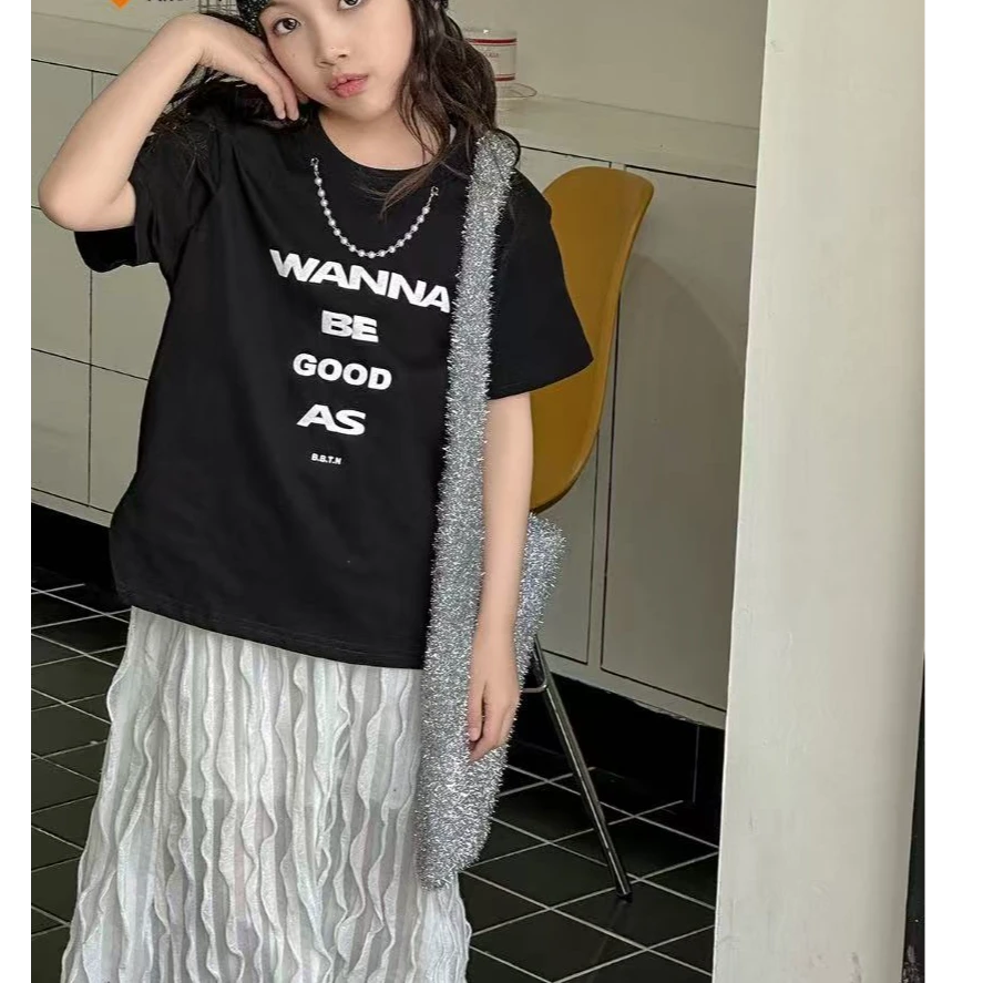 27081高端专享老林家夏季天花板女宝短袖黑色（B）