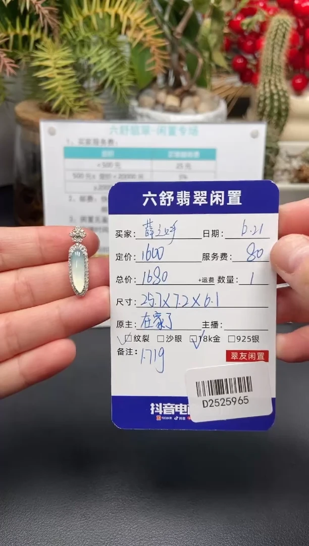 颈饰18K金镶嵌翡翠薛*呼D2525965