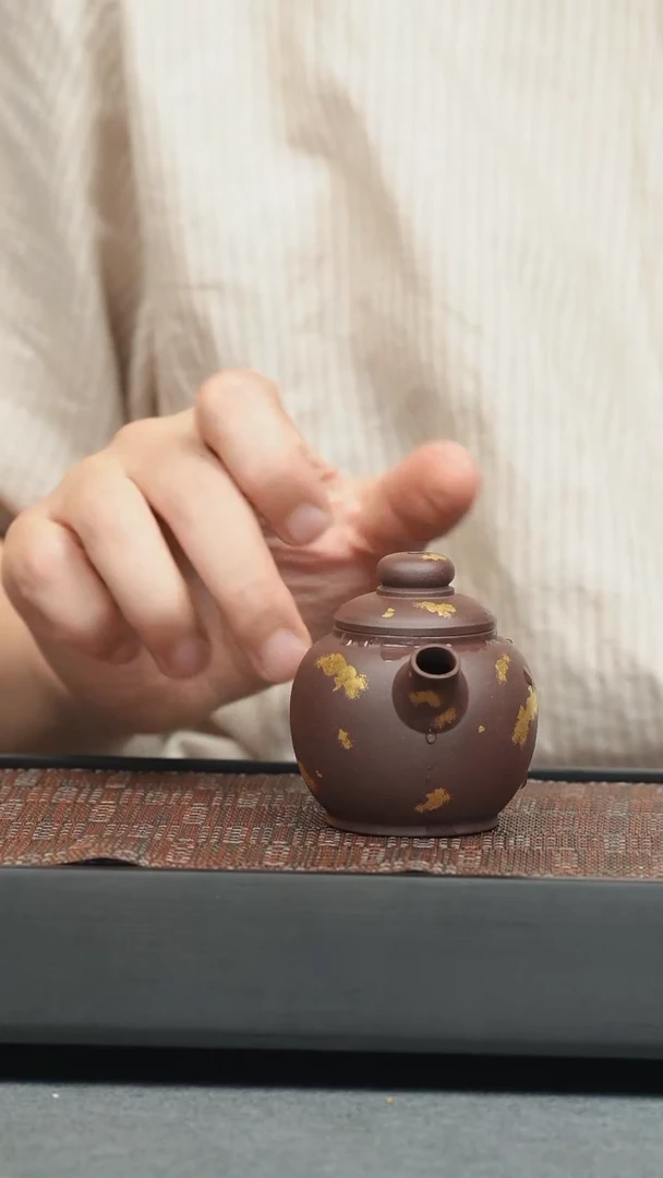 茶壶紫砂五堂 狂飙定海神珠-洒金