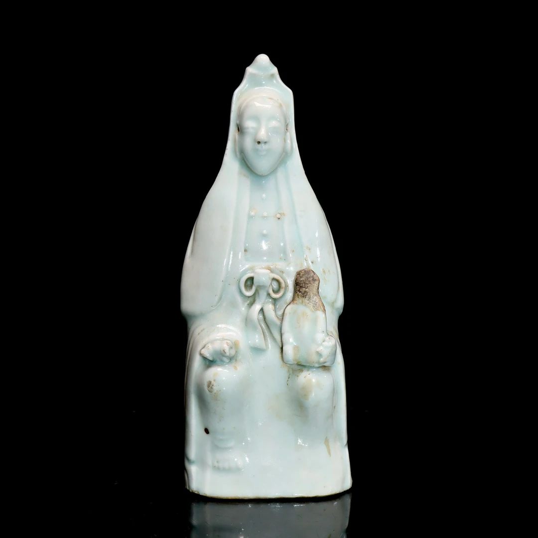 71:清白釉观音造像