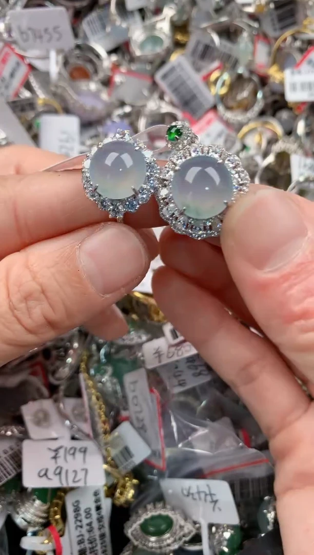 银S925镶嵌戒指翡翠2222       6