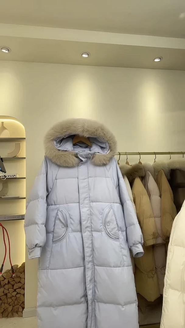 120-140斤狐狸毛羽绒服90绒