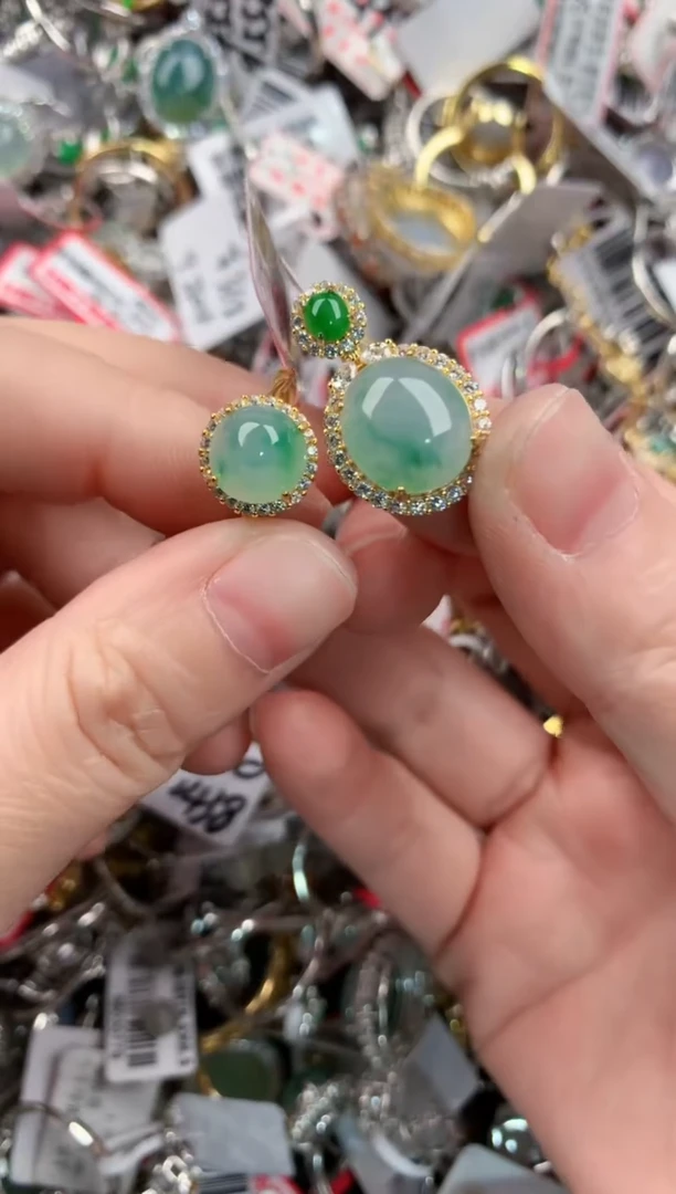 银S925镶嵌戒指翡翠333----10