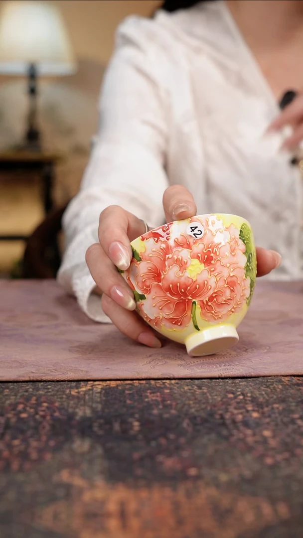 杯景德镇陶瓷杯碗柴烧多人