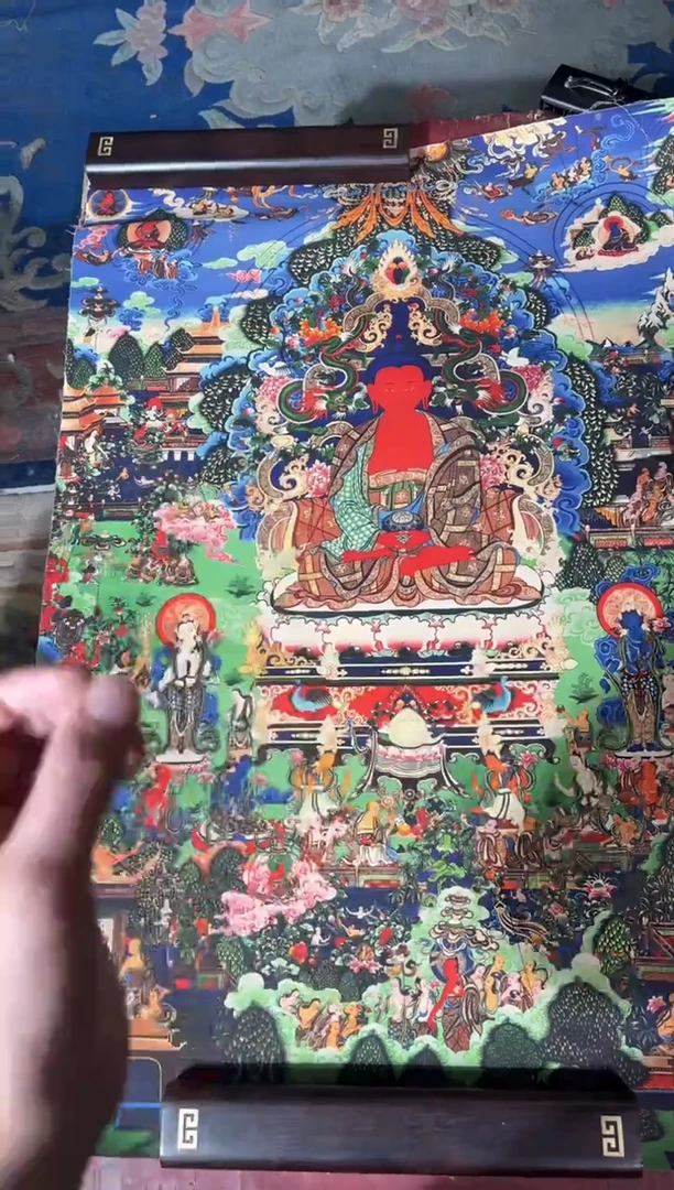 卷轴画龙妹的唐卡tk16