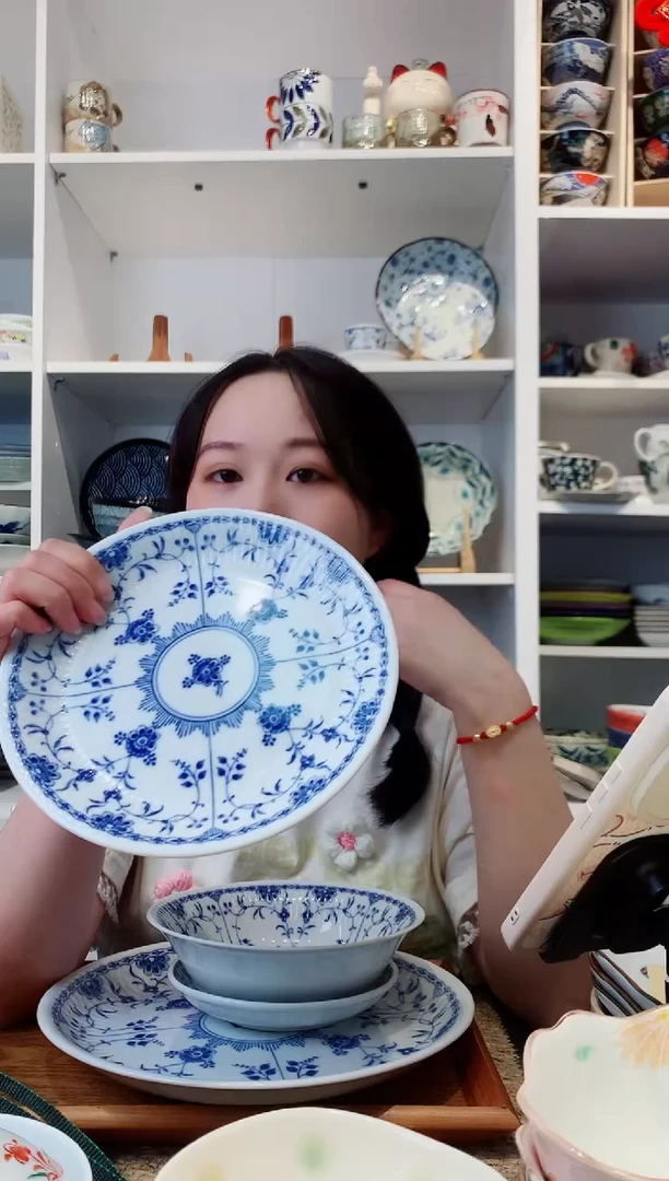 陶瓷【清仓】bloom系列青花中盘