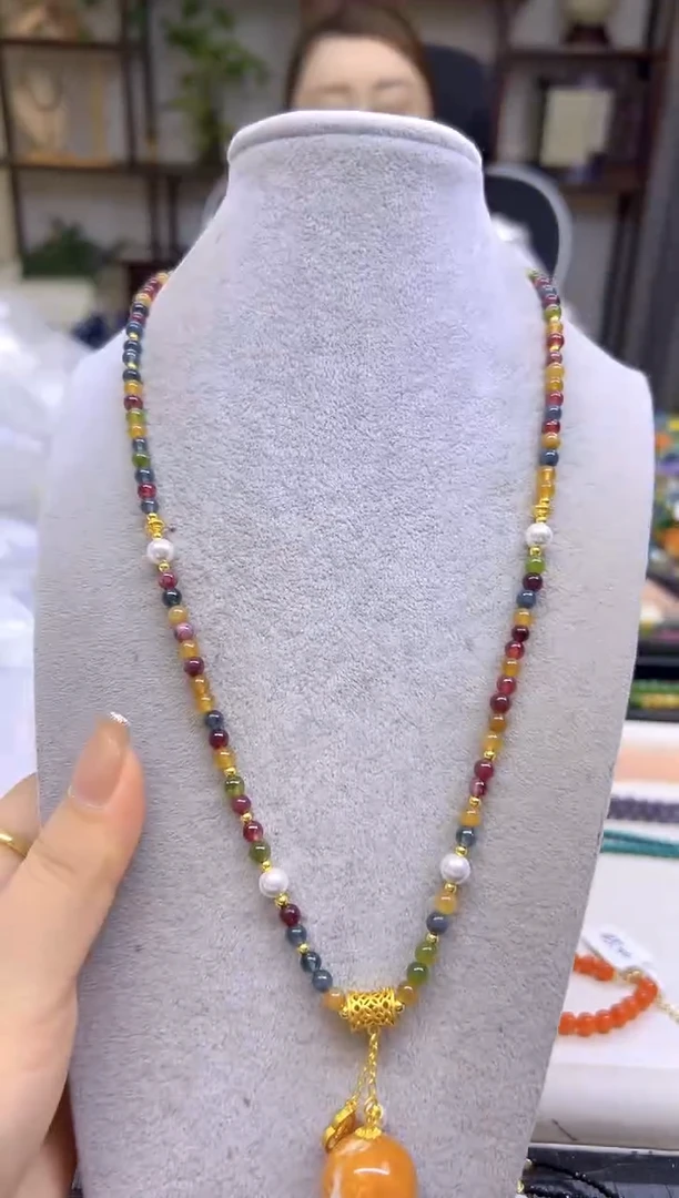 未镶嵌毛衣链碧玺DIY款X741