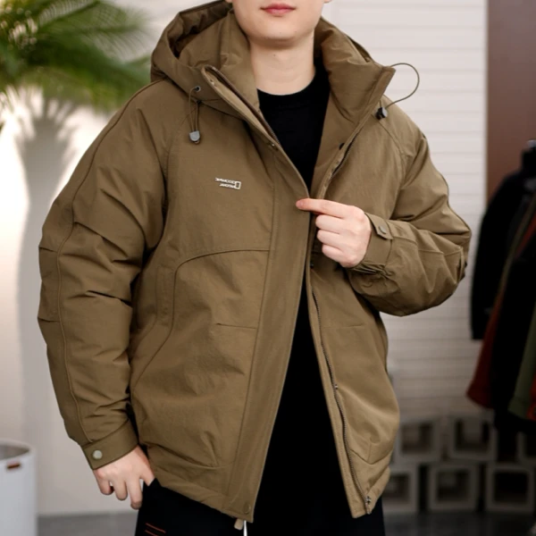 2025冬男士连帽云绒防寒滑雪服冷冬时尚外套夹克619