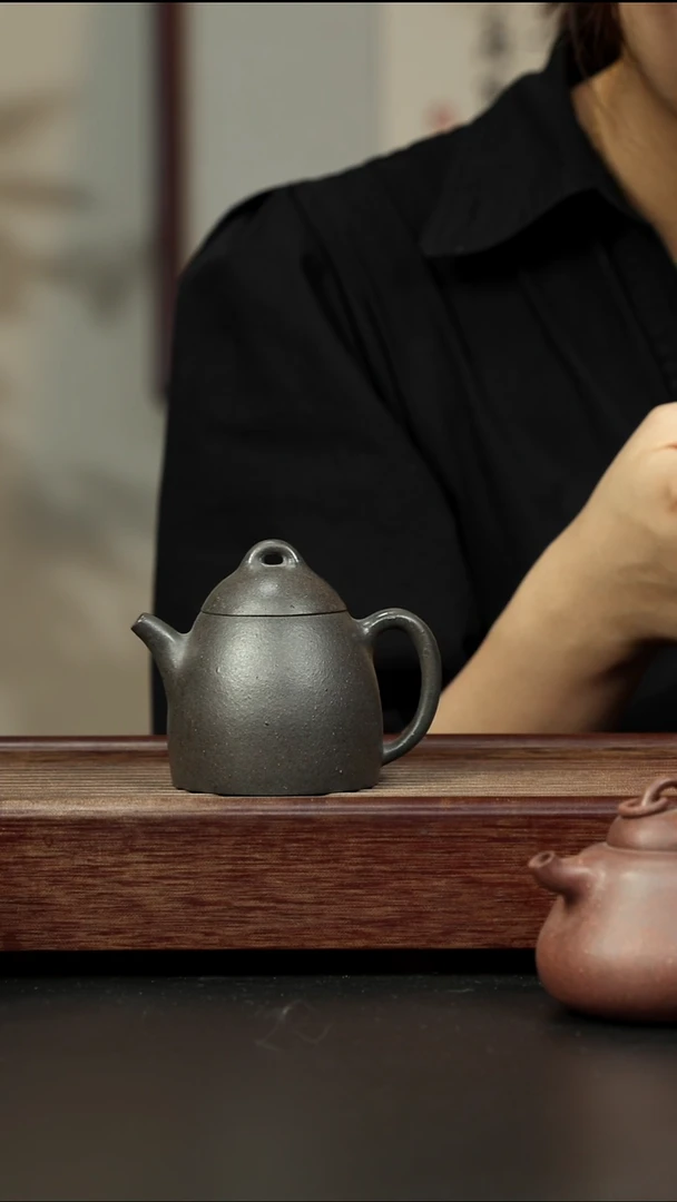 紫砂茶壶岩中泥三拼 瘦秦权