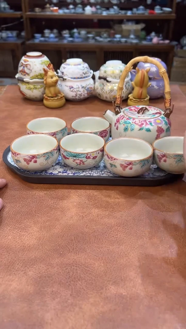 真的很便宜会开片的旅行茶具