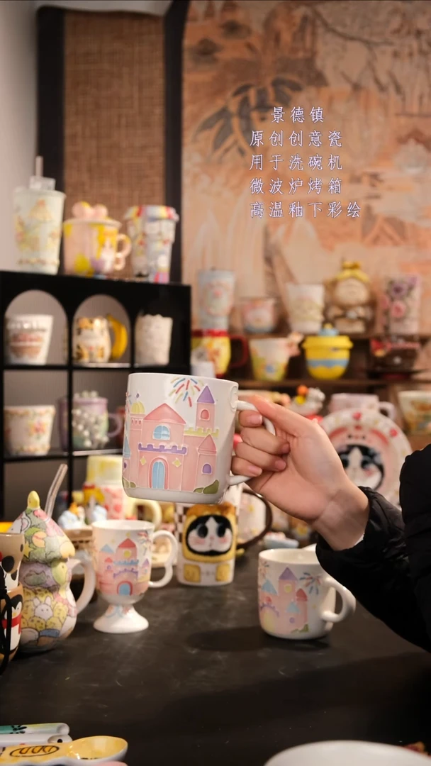 摆件陶旺的可以陶瓷手工手绘设计师款