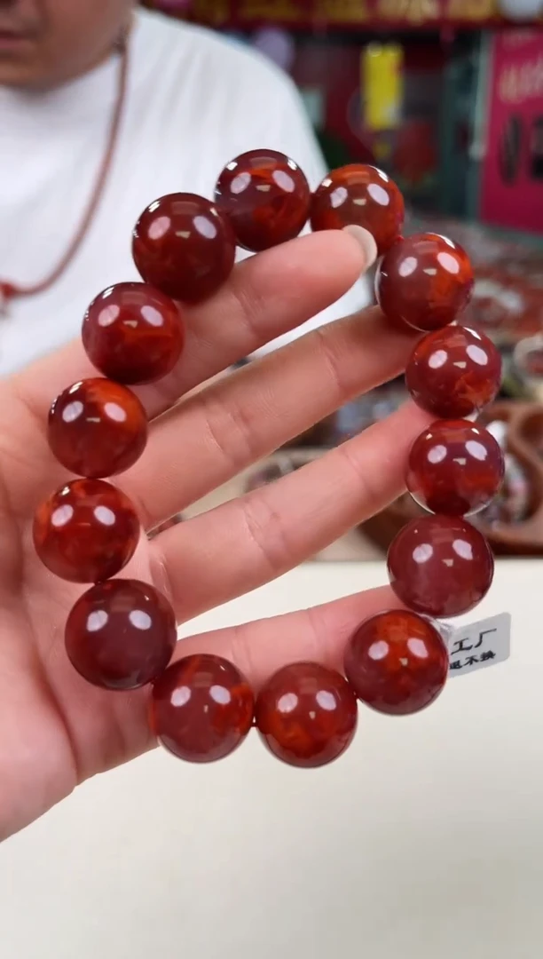 未镶嵌瓦西手串16+南红玛瑙一个/条