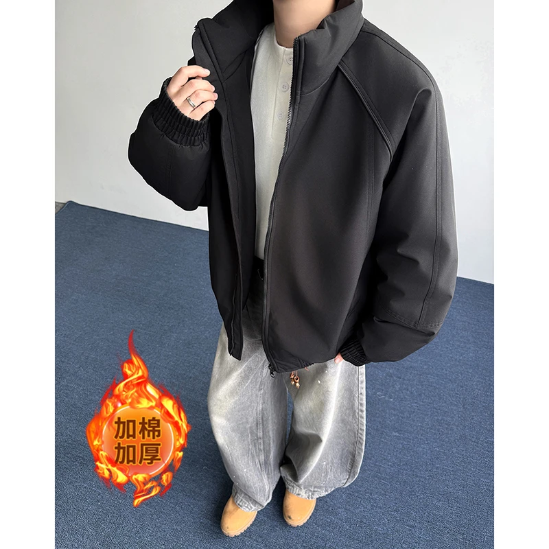 美式三防立领飞行夹克棉服男女秋冬季男加厚短款百搭休闲棉服外套