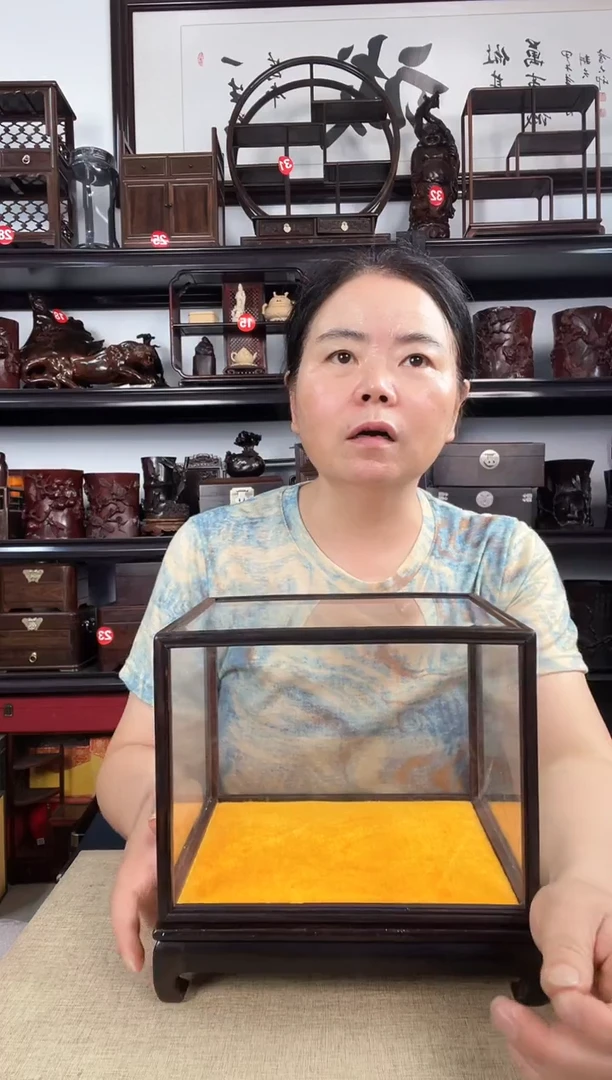 木玻璃罩3号老李红木工艺品