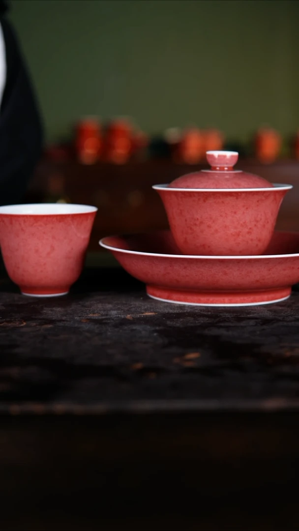 其他白泥景德镇纯手工陶瓷豇豆红