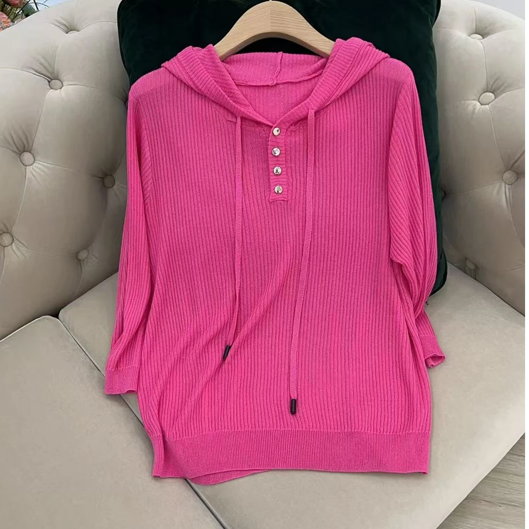 171#新款连帽针织衫显瘦时尚百搭套头41