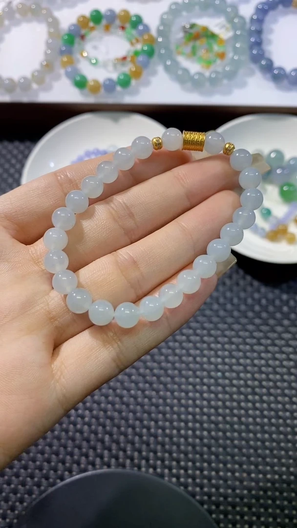 散珠翡翠卡6.8手串