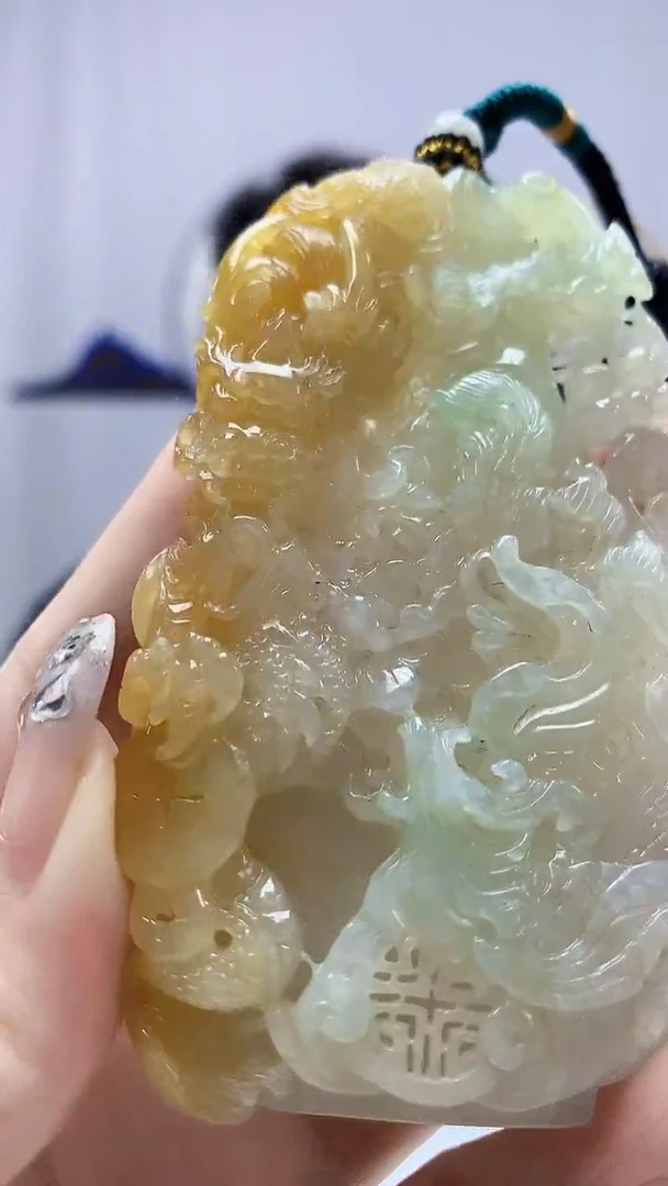 定制翡翠未镶嵌5159DD-毛货挂件118