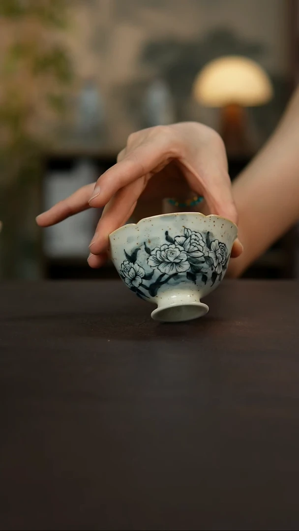 杯景德镇陶瓷杯碗柴烧多人