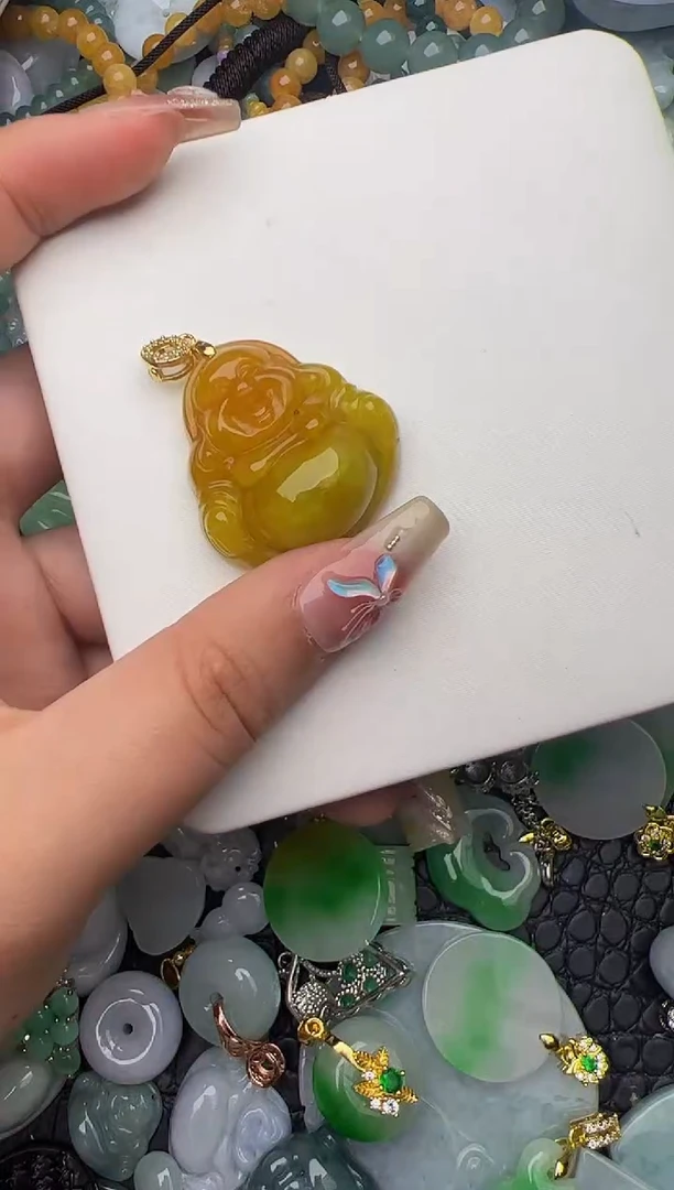 翡翠未镶嵌颈饰天然缅甸翡翠吊坠
