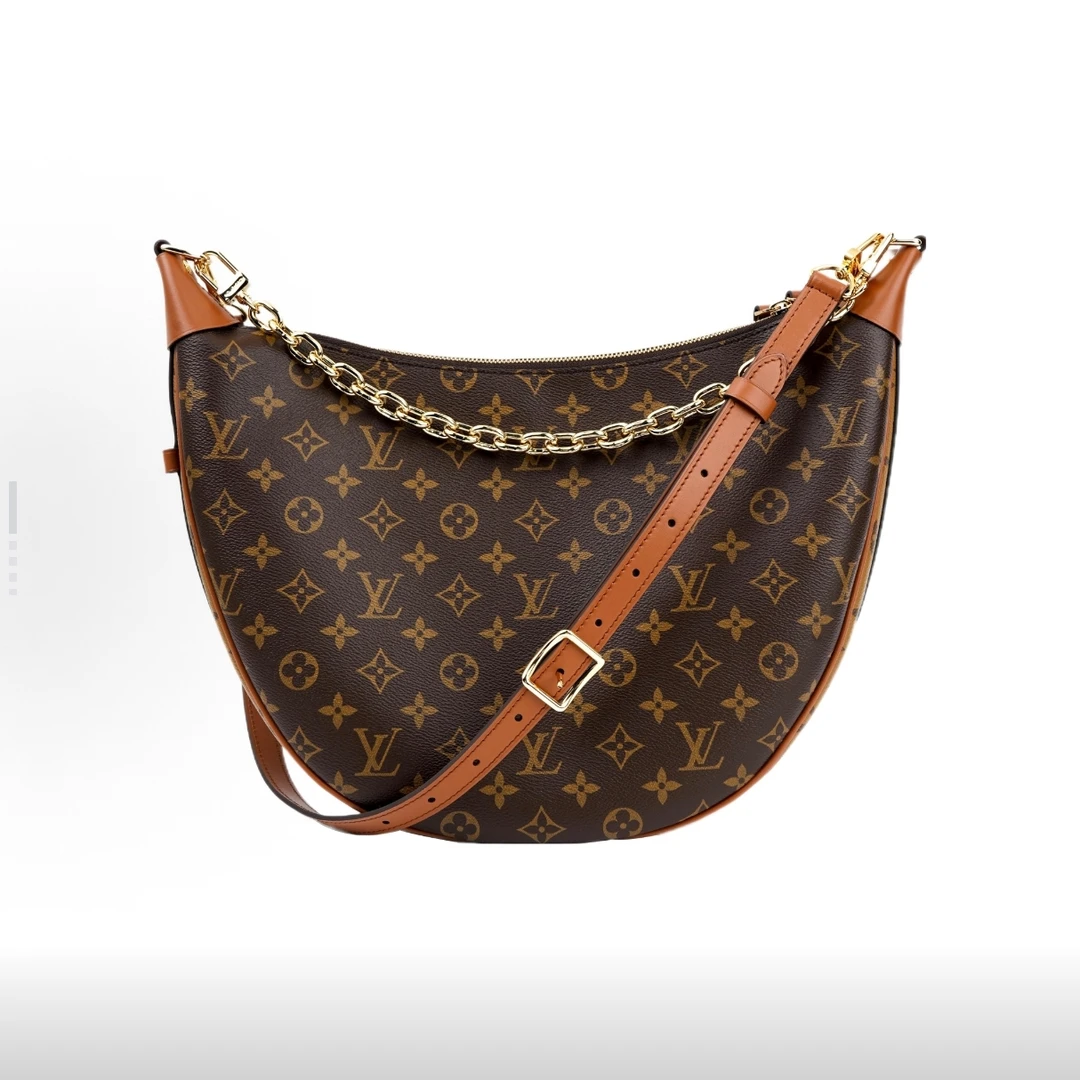 99新 LouisVuitton/路易威登 豌豆包 大号 棕色