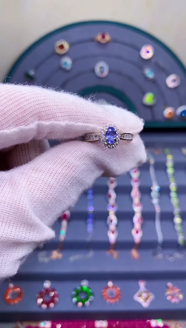 【闪购商品】坦桑石戒指银S925镶嵌2